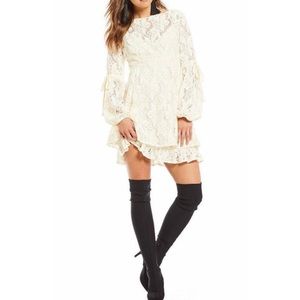 NWT FREE PEOPLE | RUBY Mini Lace Dress White Cream
